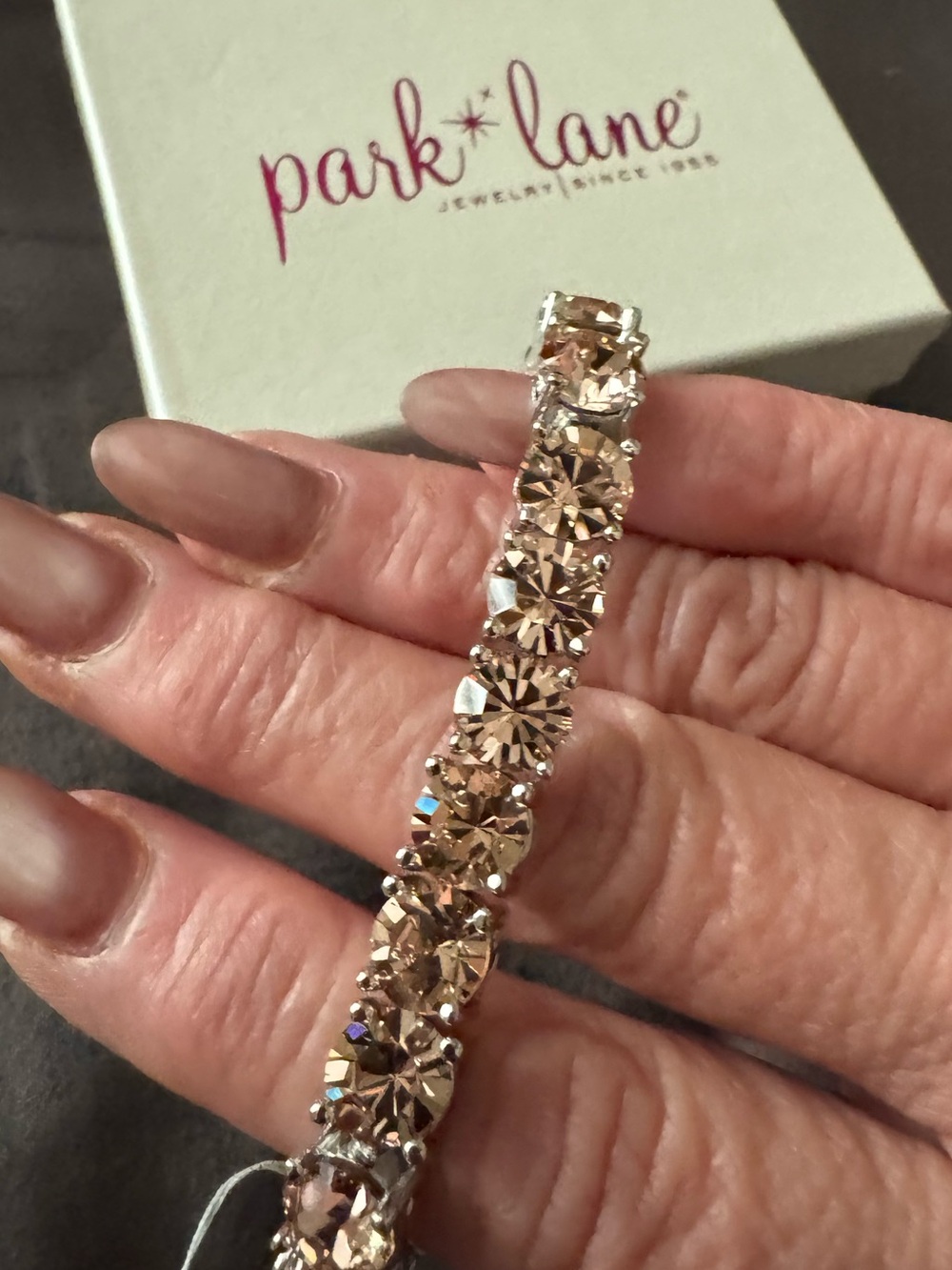 Park Lane Rose Crystal Bracelet - Blush Pink NIB